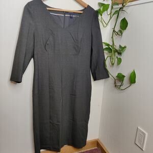 Lands’ End Gray Sheath Dress Size 10